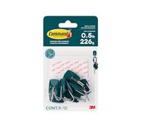 Command Petits crochets fil 17067TT-9EF, Bleu Sarcelle, 9 crochets + 12 languettes/pack