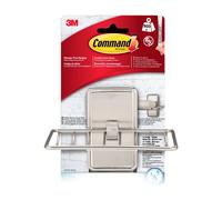 Command™Porte-savon pour salle de bains Métal nickel satiné Moyen modèle