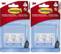 Command Scotch Crystal Rouleau de ruban 19 mm x 15 m Transparent (Lot de 2)