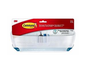 Command Strips BATH11-ES Command Shower Caddy With Water-Resistant Strips