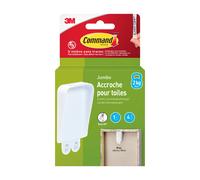Command Support adhésif extra-large en toile plastique - Blanc