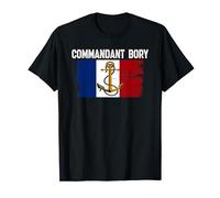 Commandant Bory Aviso-Escorteur Coloniaux Père Papa Vétérans T-Shirt