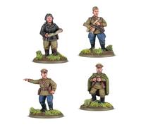 Commandants de peloton de l'armée soviétique - Miniatures en résine à l'échelle de 28 mm pour action de boulons miniatures très détaillées de la Seconde Guerre mondiale