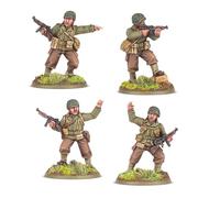 Commandants du peloton des Rangers américains - Miniatures à l'échelle de 28 mm pour l'action de boulon, miniatures très détaillées de la Seconde Guerre mondiale pour jeu de guerre de table