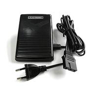 Commande au pied + cordon 419451-003 pour chanteur Consew Elna Euro-Pro Husqvarna Viking Juki Blanc + (Type : prise de style américain)