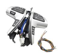 Commande Audio Bluetooth Au Volant Avec Fil 84250-0E220 84250-0K020 Pour Toyota Pour Hilux 2011-2015 Bouton Commande Volant Multifonction(Silver-black Switch)