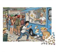 Commande de Camion de Restauration Rapide de Brooklyn Puzzle en Bois Imperméable Puzzles De 1000 Pièces pour Adultes Impossible De Décoration pour La Maison