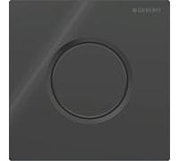 Commande de chasse d'eau d'urinoir Geberit Type 01 116011DW5 pneumatique, ronde, noir profond RAL 9005