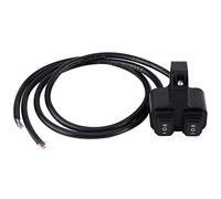 Commande de commutateur de guidon de moto en alliage d'aluminium CNC, double interrupteur marche/arrêt à 3 voies pour projecteur de phare, ajustement universel, guidon de 7/8