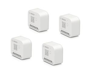 Commande de lumière/volet roulant II Bosch Smart Home, pour gérer l’éclairage, les volets roulants/jalousies/stores, compatible avec Alexa, l’Assistant Google et Apple HomeKit, lot de 4