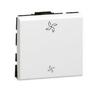 Legrand Commande de VMC Mosaic 077027L - 10AX 250V - Blanc antimicrobien