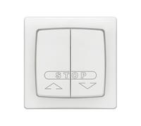 Commande de volet roulant à montage en saillie Legrand Les Apparents 6A, 1 module, avec cadre, blanc, 1 pièce