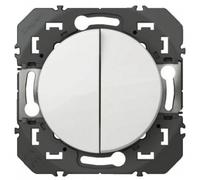 Legrand Poussoir double DOOXIE 6A 250V~ finition blanc