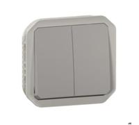 Legrand Double va-et-vient Plexo étanche composable 1 poste gris