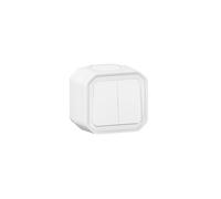 commande double - 10a - blanc - saillie - legrand plexo 069755l