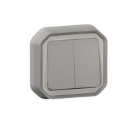 Legrand Commande double Plexo 069815L – 10 A – Gris – Encastré