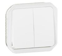 Commande Double Interrupteur Ou Poussoir Plexo Composable Blanc (069625l)