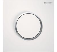 Commande d'urinoir Geberit avec déclenchement pneumatique de la chasse d'eau, plaque d'actionnement de type 10, Coloris: blanc / chromé brillant - 116.015.KJ.1