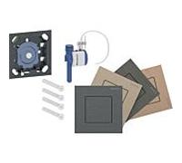 Commande d'urinoir Geberit Type 40 004781002, actionnement pneumatique de chasse d'eau, carrée, galvanisée