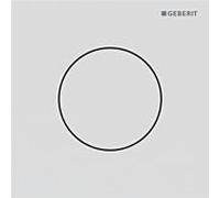 Commande d'urinoir Geberit Type 40 116014JT1 pneumatique, ronde, revêtement blanc mat / facile à nettoyer