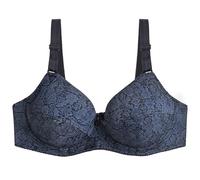 Commande en Cours sous Vetements Feminins Large Size Glossy Bra Fixed Double Straps Back Three Buckle Full Cup Thin Cup Comfortable Bra Vetement Femme Solde