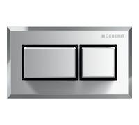 Commande Geberit carrée PN double touche encastrer saillant chromé brillant - GEBERIT 116.052.21.1