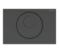 Commande Geberit élec piles DT Sigma10 ronde man Sig12 noir noir mat - GEBERIT 115.891.DW.6