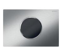 Commande Geberit élec piles DT Sigma10 ronde Sig12 brossé - GEBERIT 115.908.SN.6
