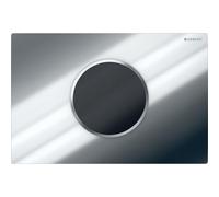 Commande Geberit élec piles DT Sigma10 ronde Sig12 chr bri chr mat - GEBERIT 115.908.KH.6