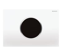 Commande Geberit élec secteur DT Sigma10 ronde Sig12 blanc chr bri - GEBERIT 115.907.KJ.6