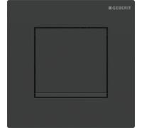 Commande Geberit pour urinoir avec déclenchement pneumatique du rinçage, plaques de déclenchement type 30, 116017161, Couleur: laqué noir mat, revêtement easy-to-clean / noir - CM