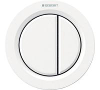 Commande Geberit type 01 ronde PN double touche meuble Blanc alpin - GEBERIT 116.050.11.1