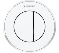 Commande Geberit type 10 ronde PN double touche encastrer blanc chr bri - GEBERIT 116.055.KJ.1