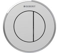 Commande Geberit type 10 ronde PN double touche encastrer chromé mat brillant - GEBERIT 116.055.JQ.1