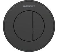 Commande Geberit type 10 ronde PN double touche encastrer noir noir mat - GEBERIT 116.055.DW.1