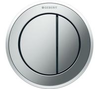 Commande Geberit type 10 ronde PN double touche meuble chr bri chr mat - GEBERIT 116.057.KH.1