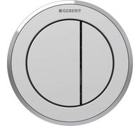 Commande Geberit type 10 ronde PN double touche meuble chromé mat brillant - GEBERIT 116.057.JQ.1