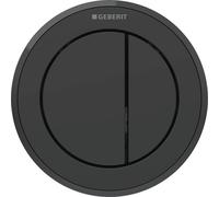Commande Geberit type 10 ronde PN double touche meuble noir mat noir - GEBERIT 116.057.16.1