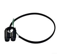 Commande Guidon 7/8" Interrupteur Marche Arrêt pour moto Commande | Alliage pour aluminium pour robuste, finition noire, résistant déformation, installation directe, 7/8 pouces