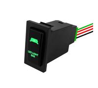 Commande Leve Vitre électrique Interrupteur poussoir de feu vert pour voiture, bouton marche/arrêt, antenne, antibrouillard, arrière, pour Toyota et pour Land, 12V(LED LIGHT BAR 1)