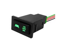 Commande Leve Vitre électrique Interrupteur poussoir de feu vert pour voiture, bouton marche/arrêt, antenne, antibrouillard, arrière, pour Toyota et pour Land, 12V(LED LIGHT BAR)