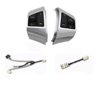 Commande Multifonction Au Volant Pour Hyundai Pour Elantra HD 2008-2010 Boutons De Sélection Des Canaux Audio Bouton Régulateur Vitesse(Silver- 8 keys)