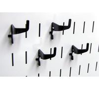 Commande murale 10-hm-r02 B à fente Crochets en métal de 90 ° pour panneau perforé et fente Outil Tableau, 10-HM-R02 B