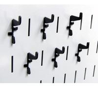 Commande murale 10-hs-001 B Pegboard Standard à fente Crochet Lot Douille de guidage en métal Panneau perforé Crochets pour panneau perforé et fente Outil Tableau, 10-HS-001 B
