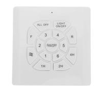 Commande Murale pour Ventilateur de Plafond 6 Vitesses Minuterie | Panneau D'interrupteur Encastré Blanc 8, 50x8, 50x2, 00cm, Contrôle Séparé Lumière et Ventilateur, Fête