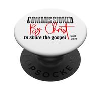 Commandé par Le Christ pour Partager l'Évangile MT 28:19 PopSockets PopGrip Adhésif