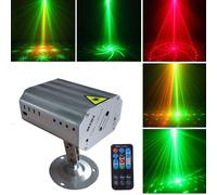 Commande vocale 24 modèles R & G projecteur Laser scène DJ Disco lumière KTV Bar de noël Club danse fête lumières scène effet éclairage