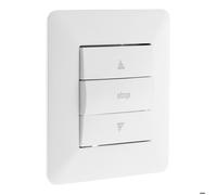 Zenitech - Commande Volet Roulant 2300W 10A - Installation Encastrable Prête à Poser - Moteur Compact et Support Clipsable - Réglage Millimétrique - Blanc - 86x86 mm