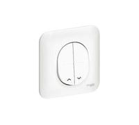 Schneider Electric - Ovalis - Bouton poussoir pour volet roulant avec plaque Blanc - S260207