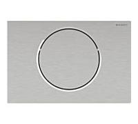 Commande WC Geberit Sigma10 115705SN6 pour réservoirs encastrés Sigma, ronde, pour télécommande Bluetooth, finition brossée, revêtement facile à nettoyer, alimentation secteur